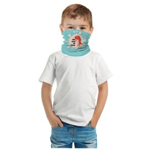 Custom 14" x 7" White Solar Gaiter – Personalize your sun protection with vibrant designs from 154 Print Shop.