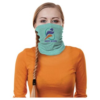 Custom 16" x 8" White Solar Gaiter – Personalize with vivid designs from 154 Print Shop for ultimate sun protection.