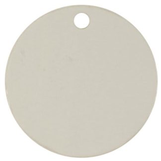 1 1/2" White Sublimatable Round Tag