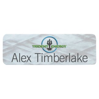 2 3/4" x 7/8" White Dynasub Aluminum Name Badge Plate