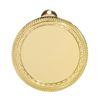 2" Bright Gold 1 1/2" Insert Holder Laserable BriteLazer Medal
