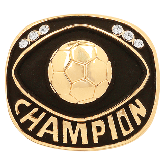 Gold Soccer Champion Ring Insert