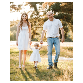 16" x 20" ChromaLuxe Wood Photo Panel with Black Bevel Edge