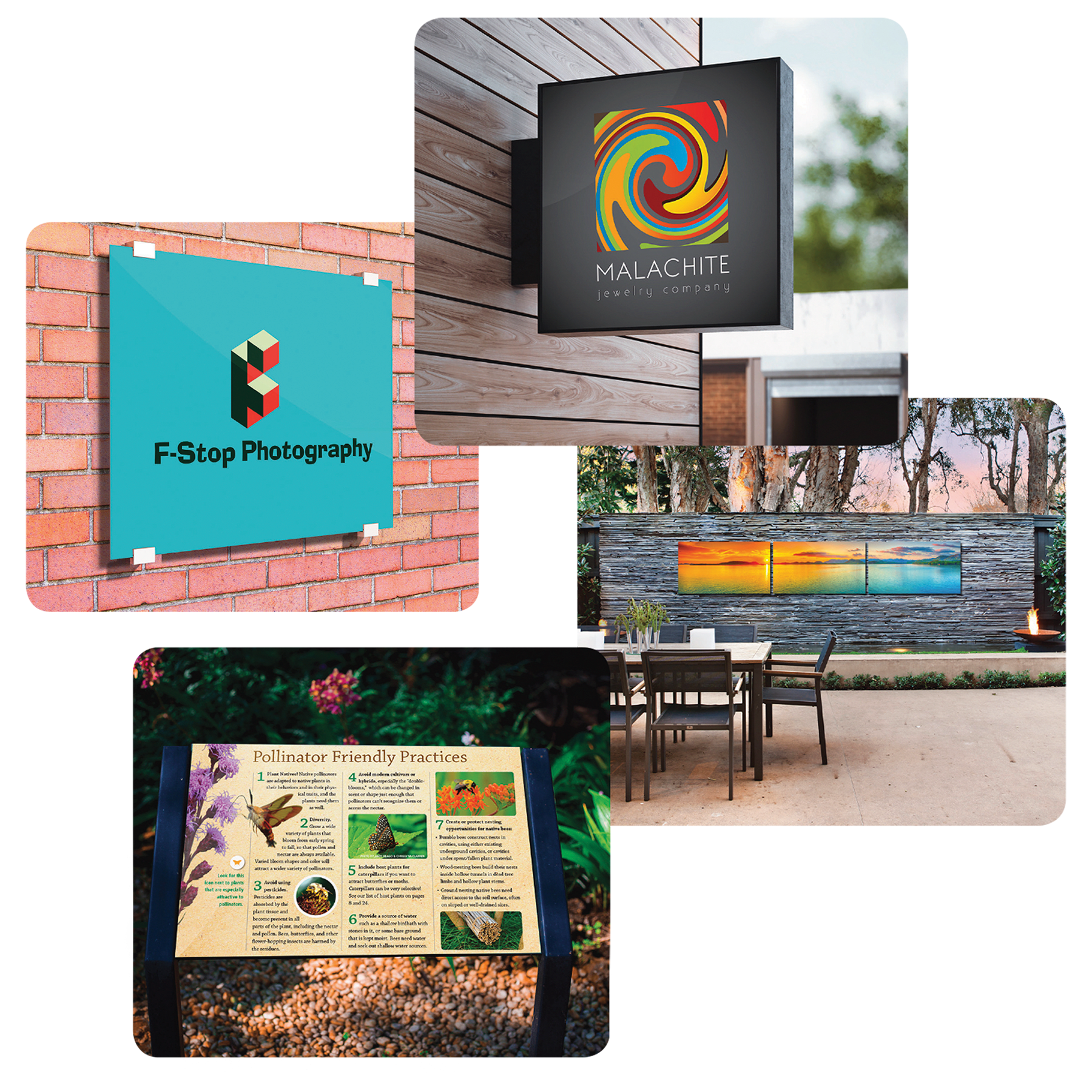 12" x 18" Matte White ChromaLuxe Outdoor Aluminum Panel