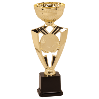10 3/4" Gold Ribbon 2" Insert Holder Easy Cup Kit