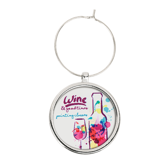 Wine Glass Charm 1" Insert Holder/Insert Not Included