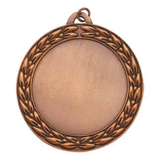 2 3/4" Antique Bronze Wreath 2" Insert Holder Medal