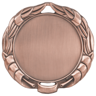 2 3/4" Antique Bronze Wreath 2" Insert Holder Medal (double sided)