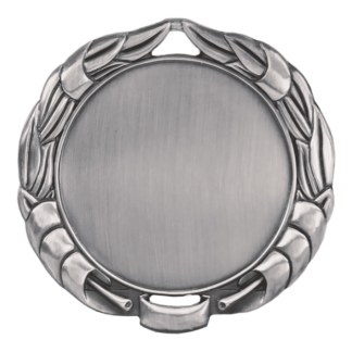 2 3/4" Antique Silver Wreath 2" Insert Holder Medal (double sided)