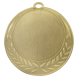 2 3/4" Antique Gold Half Wreath 2" Insert Holder Medal