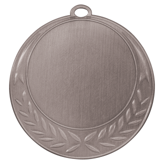 2 3/4" Antique Silver Half Wreath 2" Insert Holder Medal