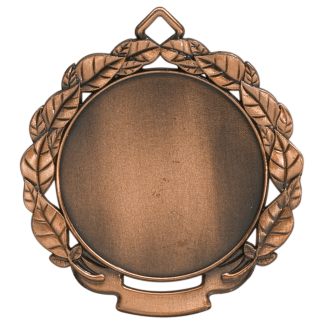 2 3/4" Antique Bronze Leaf 2" Insert Holder Medal