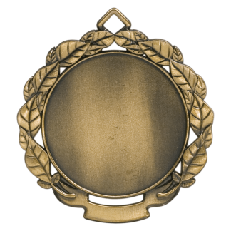 2 3/4" Antique Gold Leaf 2" Insert Holder Medal