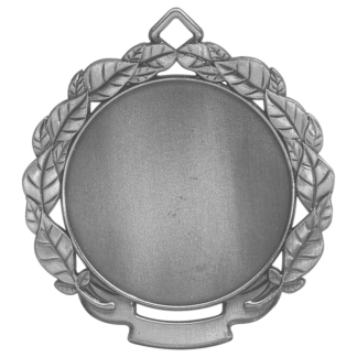 2 3/4" Antique Silver Leaf 2" Insert Holder Medal