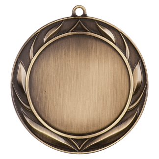 2 3/4" Antique Gold Wreath 2" Insert Holder Medal