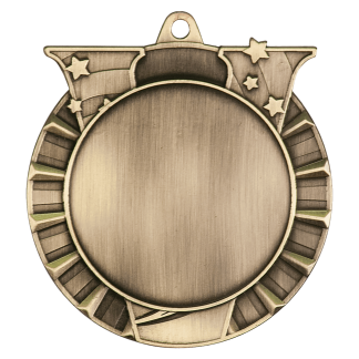 2 3/4" Antique Gold Victory 2" Insert Holder Medal