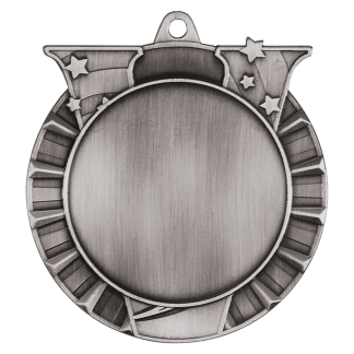2 3/4" Antique Silver Victory 2" Insert Holder Medal