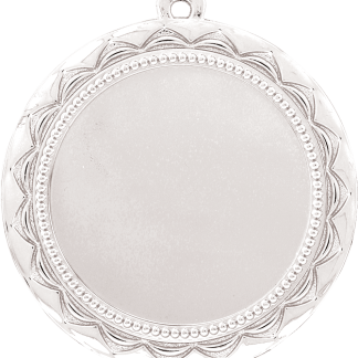 2 3/4" Bright Silver Sun 2" Insert Holder Medal