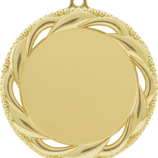 2 3/4" Bright Gold Rosette 2" Insert Holder Medal