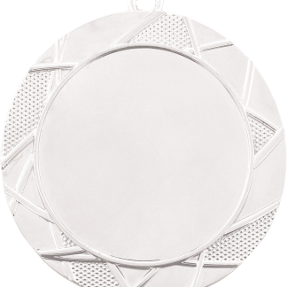 2 3/4" Bright Silver Deco 2" Insert Holder Medal