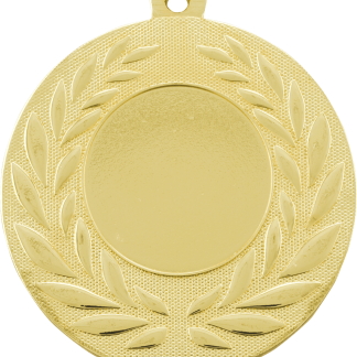 2" Bright Gold Wreath 1" Insert Holder Medal
