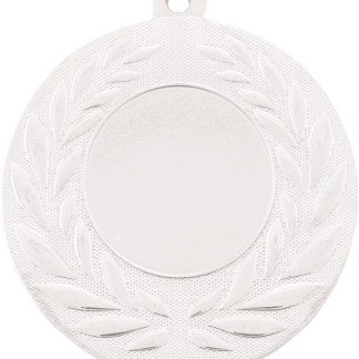 2" Bright Silver Wreath 1" Insert Holder Medal