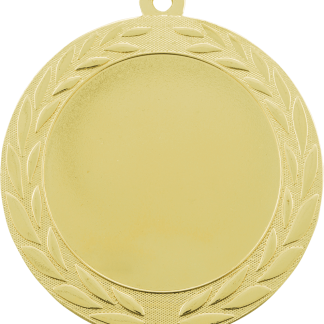 2 3/4" Bright Gold Wreath 2" Insert Holder Medal