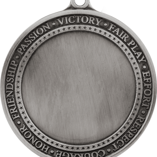 2 3/4" Antique Silver Inspirational 2" Insert Medal Holder