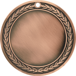 4" Antique Bronze 3" Insert Holder Medal