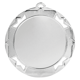 2 3/4" Bright Silver Crown 2" Insert Holder Medal