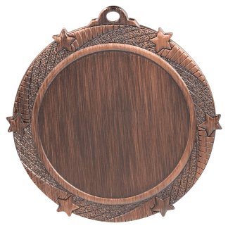 2 3/4" Antique Bronze 6-Star 2" Insert Medal Holder