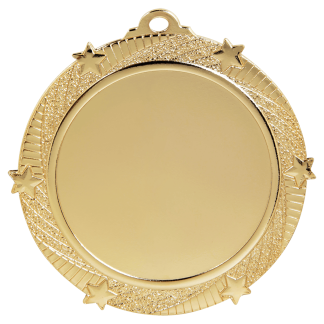 2 3/4" Bright Gold 6-Star 2" Insert Medal Holder