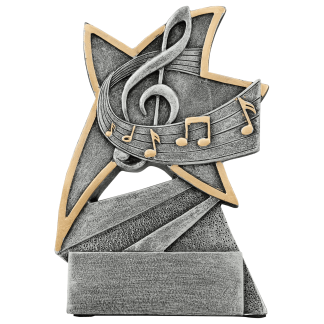 5 1/2" Music Jazz Star Resin