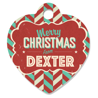 1 1/4" x 1 1/4" White Sublimatable Aluminum Heart Pet Tag