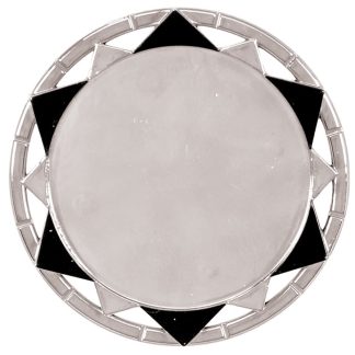 2 5/8" Silver/Black Plaque Mount with 2" Insert Holder
