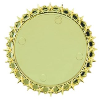 2 1/2" Gold Star Plaque Mount with 2" Insert Holder