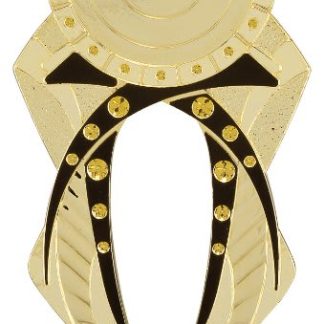 6 1/2" Black/Gold 2" Insert Holder Figure