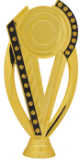 6 1/2" Gold/Black Jewel 2" Insert Holder Figure