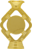 5 1/2" Gold Diamond Riser with 2" Insert Holder