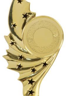 6 1/2" Black/Gold 2" Insert Holder Figure