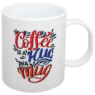 11 oz. Gloss White Sublimatable Plastic Poly Mug