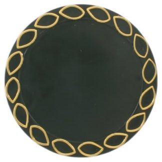 2 1/2" Black/Gold Plaque Mount with 2" Insert Holder