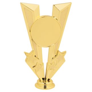 6" Gold "V" Figure with 2" Insert Holder