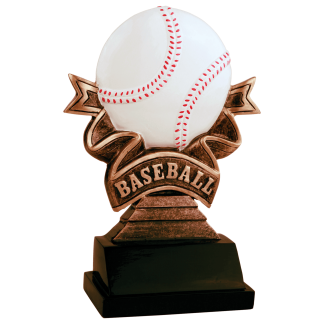 5 1/2" Baseball Ribbon Resin