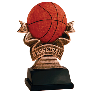5 1/2" Basketball Ribbon Resin