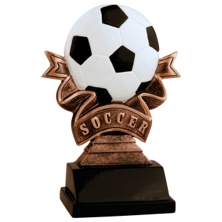 5 1/2" Soccer Ribbon Resin