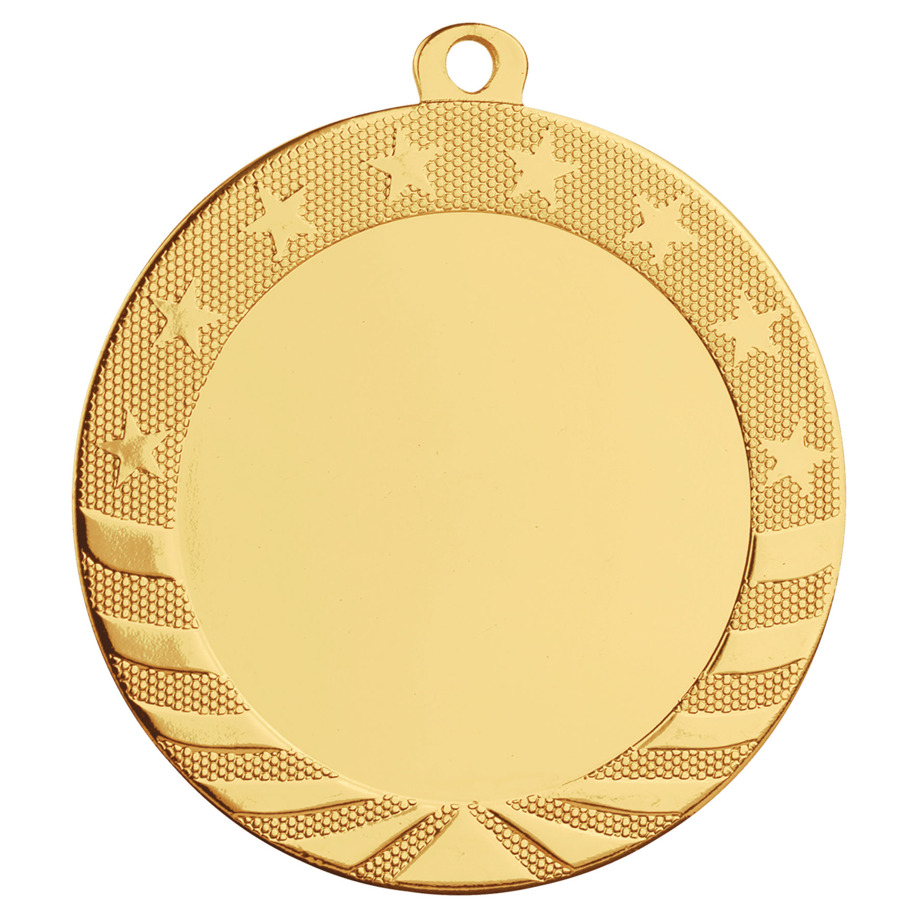 2 3/4" Bright Gold 2" Insert Holder Starbrite Medal