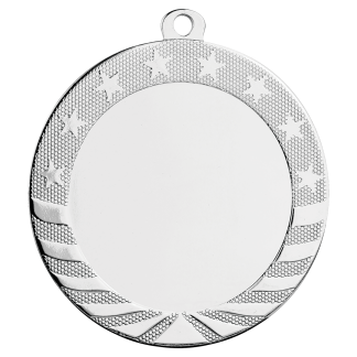 2 3/4" Bright Silver 2" Insert Holder Starbrite Medal