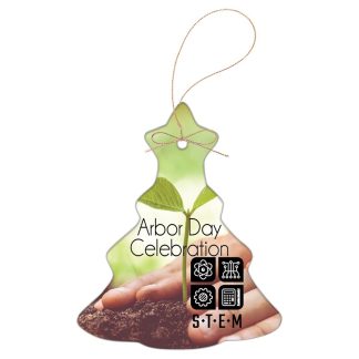 3 1/4" White Sublimatable Christmas Tree Ceramic Ornament