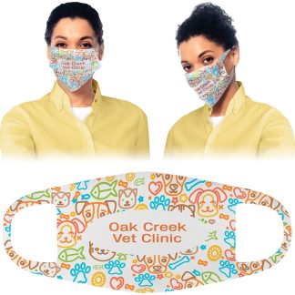 7 1/4" x 4 3/4" Large White Sublimatable Face Mask